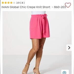 IMAN crepe tie shorts